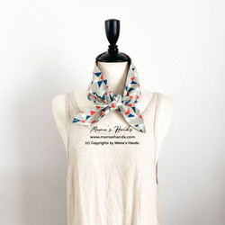 ★ 剩餘 1 件 ★ 冷卻劑 三角山格紋 100% 棉 省錢 舒適的生態夏季圍巾 頸套 第4張的照片