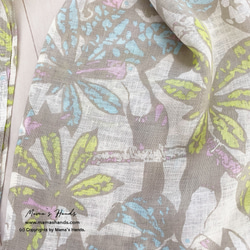 ★所剩無幾★（已發表作品） 時尚亞麻 熱帶鳥 粉彩植物披肩 披肩 第4張的照片