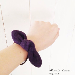 （售罄）紫色編織絲帶髮膠♪ 第3張的照片