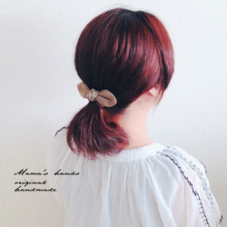 Chirimen日本紅色節日絲帶髮帶♪ 第4張的照片