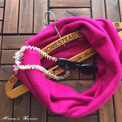 時尚的粉紅色羊毛 100% 優質秋冬圍巾 ♪ 第2張的照片