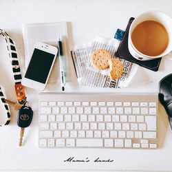 ⭐️262点売れました⭐️ マリン 革 紺 ネックストラップ キーホルダー 男女兼用 2枚目の画像