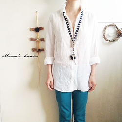 ⭐️262点売れました⭐️ マリン 革 紺 ネックストラップ キーホルダー 男女兼用 4枚目の画像