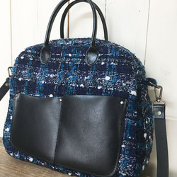 ☆ハンドメイド♪ ＊岡山デニム4way♪あおりバッグ ＊便利小物入れ