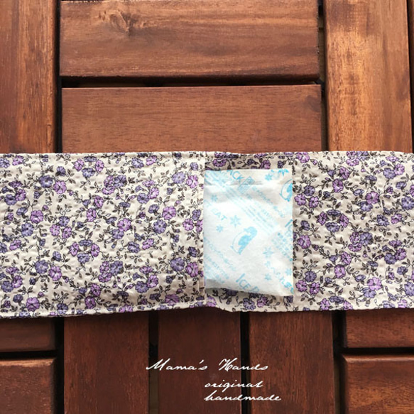 時尚薰衣草紫色繡球花小花 100% 棉夏季冰袋冬季保暖頸部涼爽圍巾 第3張的照片
