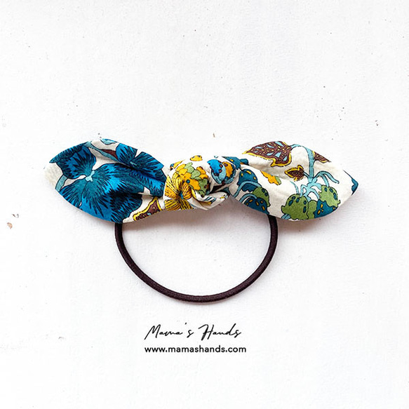 ★ 限量 1 件 ★ Liberty Flower Leaf Ribbon Hair Elastic B ♪ 第1張的照片