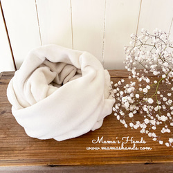 象牙白 90% 棉毛皮秋冬優質圍巾 ♪ 第4張的照片