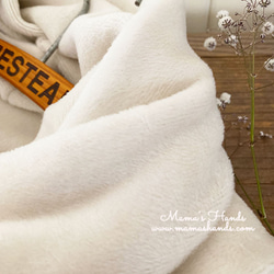 象牙白 90% 棉毛皮秋冬優質圍巾 ♪ 第5張的照片