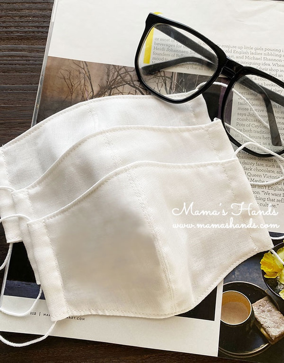 發表作品 清涼感 天然成分 3片裝 日本製 白色100%純棉紗布 成人3D環保布口罩 第1張的照片