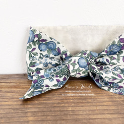 おしゃれな リバティ 蝶々 植物 薄手 綿100% 夏 保冷剤 冬 カイロ ネッククーラー スカーフ 4枚目の画像
