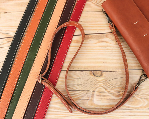 柔らか シュリンクレザー ショルダーベルト 5段階調節 本革 栃木レザー