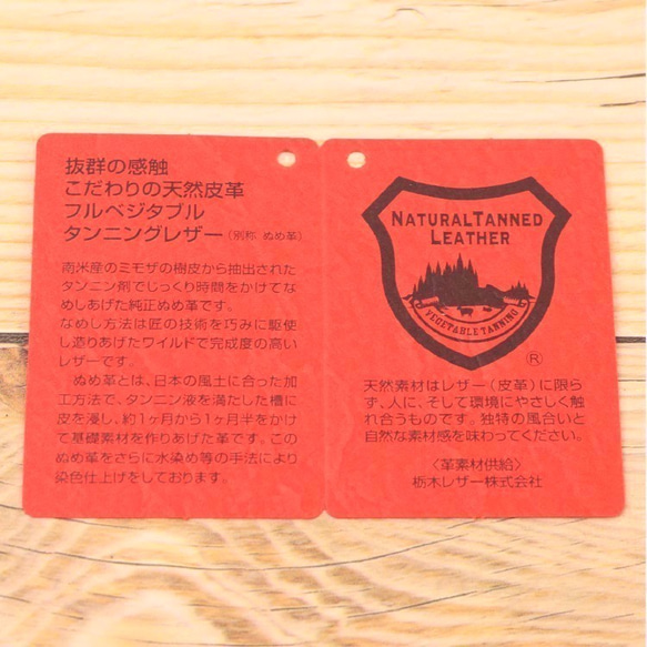 パスポートケース RED 栃木レザー 本革 NC3707 6枚目の画像