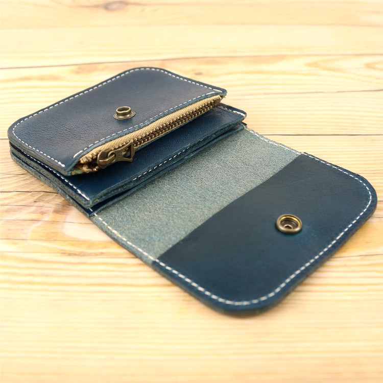 コンパクト 財布 NAVY 栃木レザー 本革 NC3708