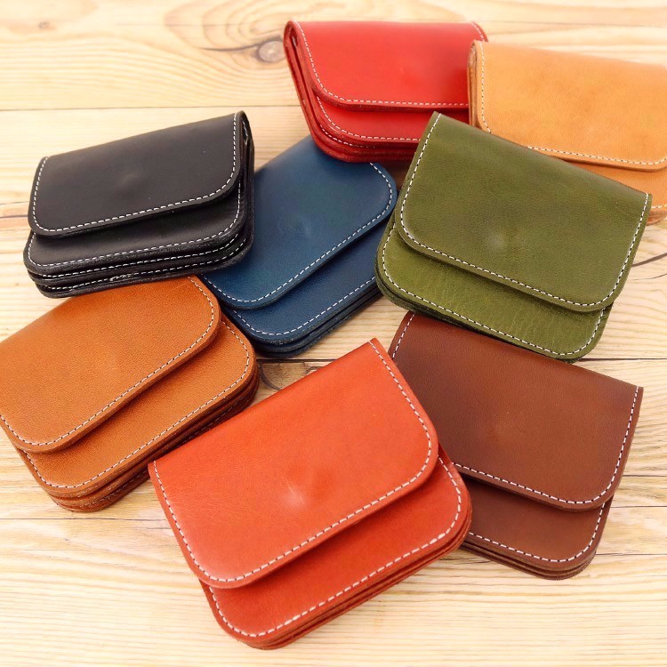 コンパクト 財布 NAVY 栃木レザー 本革 NC3708