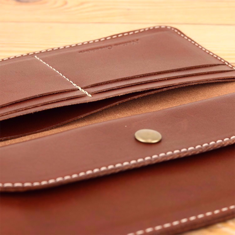 ぺったんこ 長財布 OLIVE 本革 栃木レザー NC3702