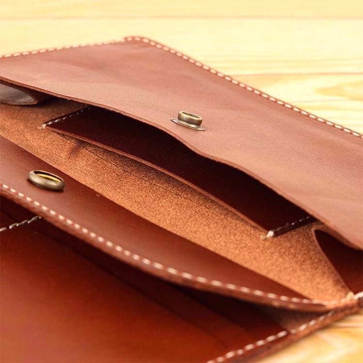 ぺったんこ 長財布 OLIVE 本革 栃木レザー NC3702