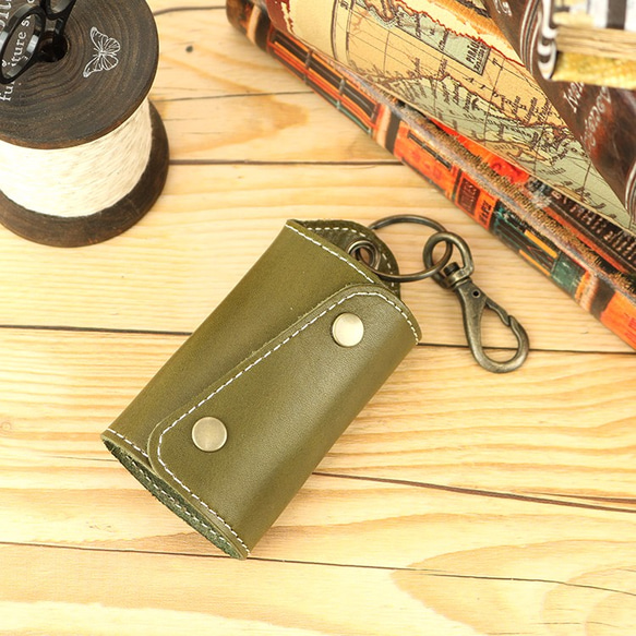 Olive様　参考 スマートキーケース　ハンドメイド　レザークラフト　革 キーケース スマートキー対応 OLIVE 本革 栃木レザー NC3718 キー