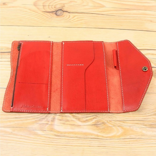 マルチケース RED 栃木レザー 本革 NC3707 長財布 GRAFFITIST
