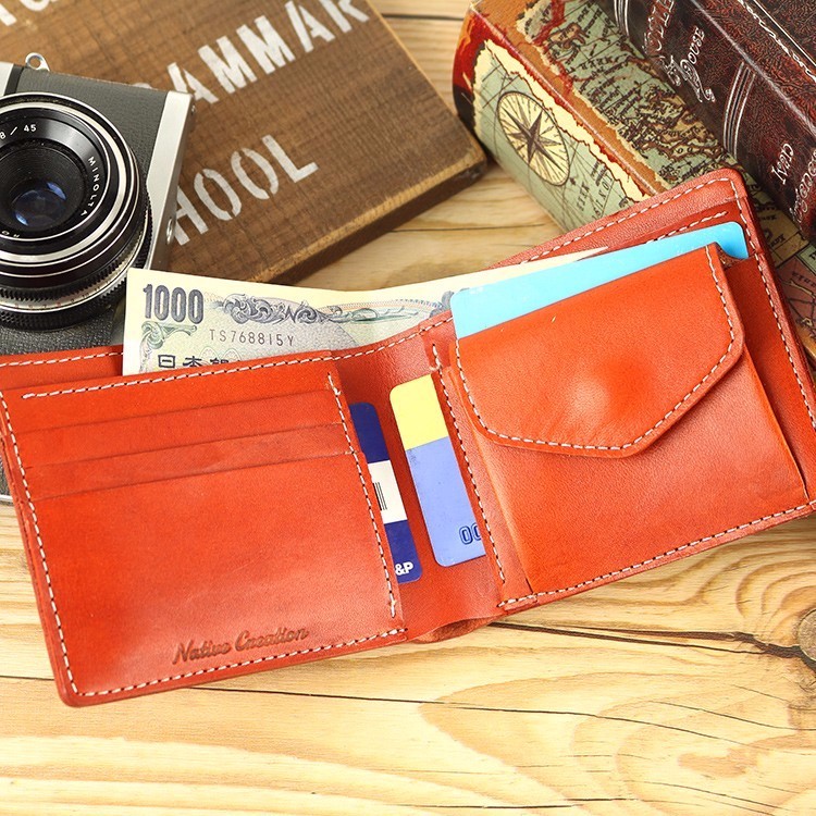 二つ折り財布 BROWN 栃木レザー NC3731