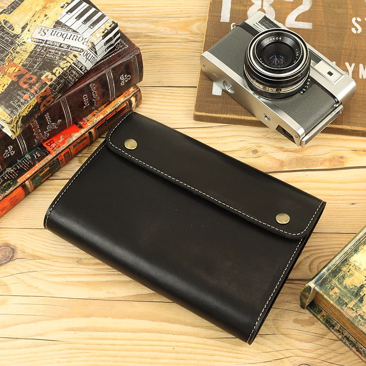 手帳カバー【かっちりレザー】 栃木レザー BLACK NC3734