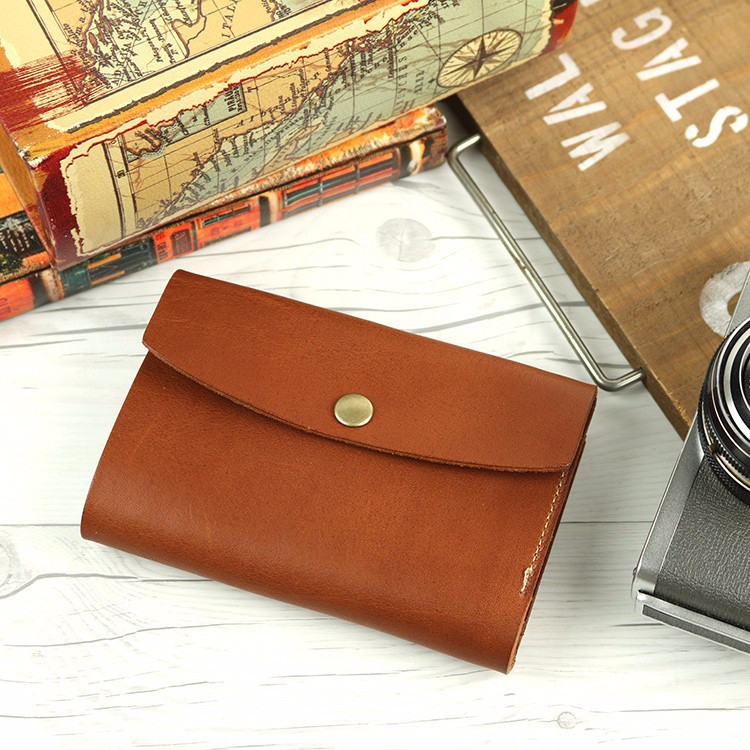 三つ折り財布 柔らか本革 栃木レザー BROWN NC3736