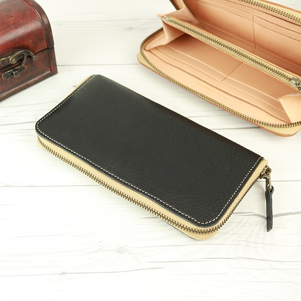 ラウンドファスナー 長財布 BLACK 栃木レザー NC3739