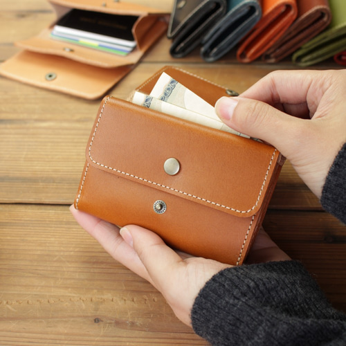 ミニ財布 BROWN 本革 栃木レザー NC3742 その他ミニ財布・コンパクト