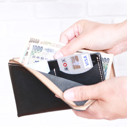 本革 L字ファスナー  薄型長財布 全8色 NC3749 2枚目の画像