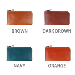 本革 L字ファスナー  薄型長財布 全8色 NC3749 7枚目の画像