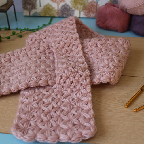 可愛いリフ編みマフラー ピンク マフラー Princess Banna 通販｜Creema  