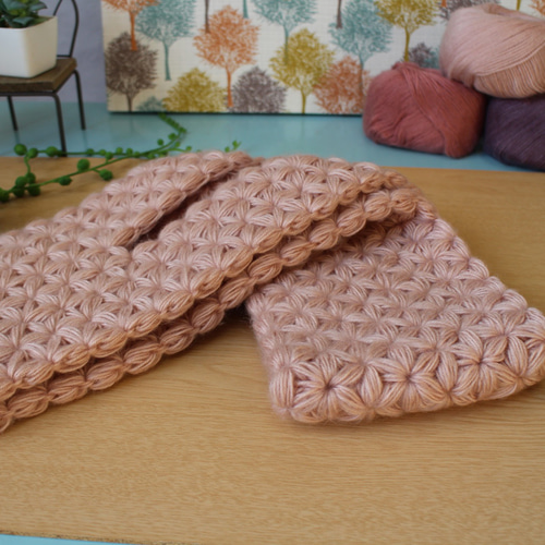 可愛いリフ編みマフラー ピンク マフラー Princess Banna 通販｜Creema  