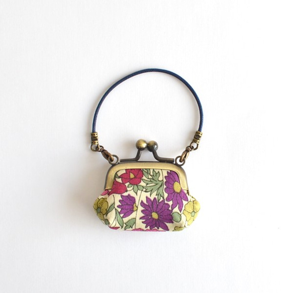 Tiny frame handbag - Poppy and Daisy / Navy [412] 第2張的照片