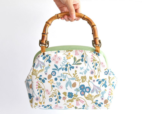 Bamboo handle bag - "Botanical Flowers" [021] 第1張的照片