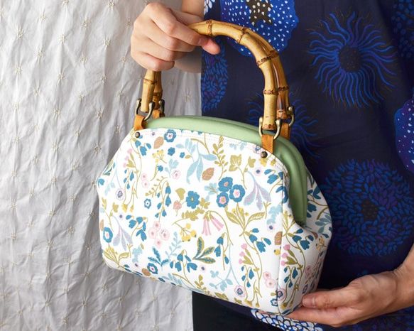 Bamboo handle bag - "Botanical Flowers" [021] 第2張的照片