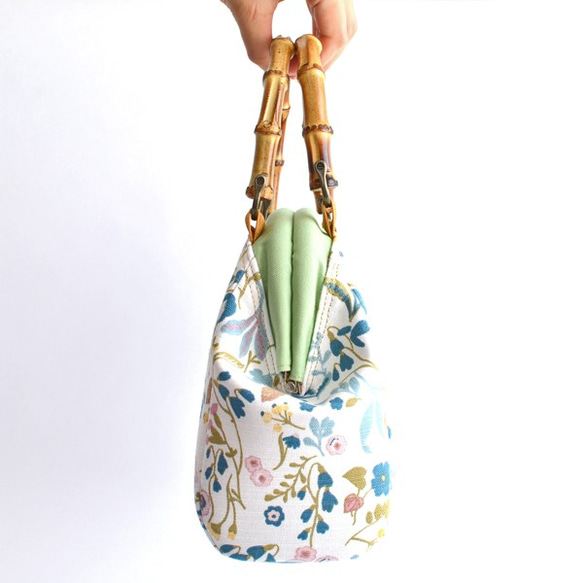 Bamboo handle bag - "Botanical Flowers" [021] 第3張的照片