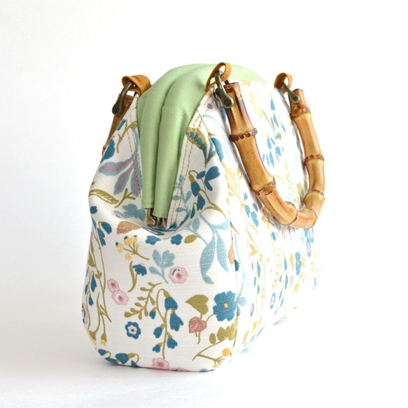 Bamboo handle bag - "Botanical Flowers" [021] 第4張的照片