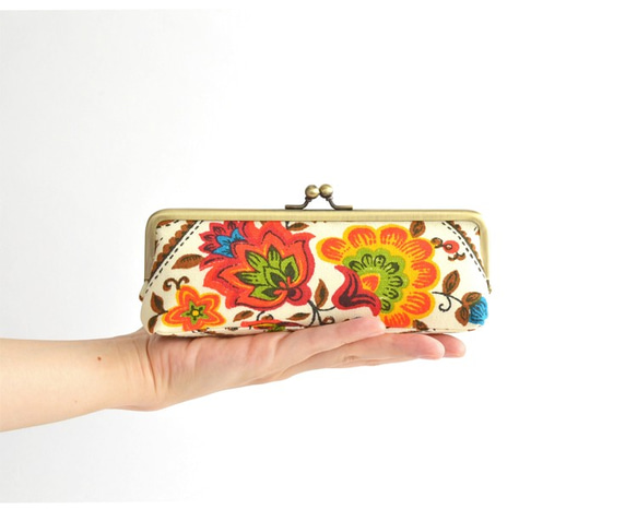 Retro pen case - Vintage "Ethnic Flowers" [074] 第1張的照片