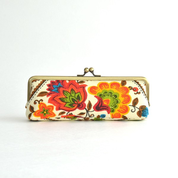 Retro pen case - Vintage "Ethnic Flowers" [074] 第2張的照片