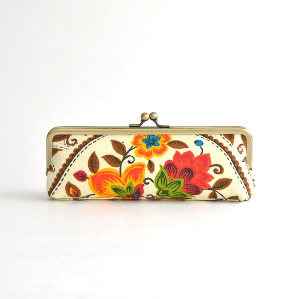 Retro pen case - Vintage "Ethnic Flowers" [074] 第3張的照片