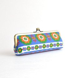 OOAK Retro pen case - Vintage "Retro Folk Flowers" [076] 第9張的照片