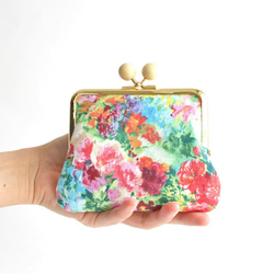 Kiss lock purse (M) - "Watercolor Flowers" [155] 第1張的照片