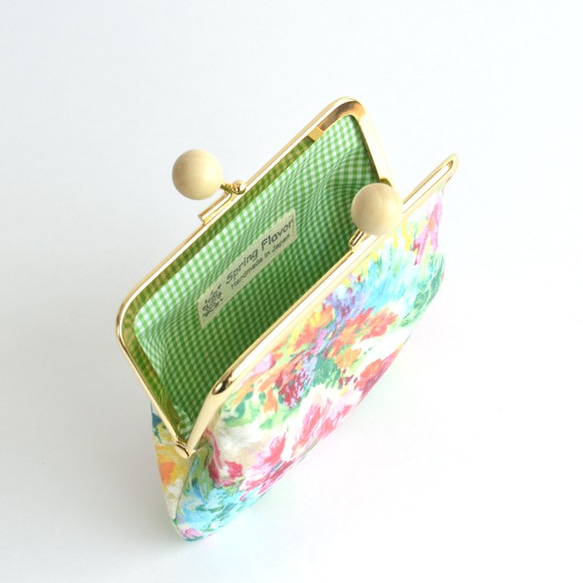 Kiss lock purse (M) - "Watercolor Flowers" [155] 第4張的照片