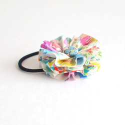 发圈 Ruffle flower hair tie - Liberty "Amber's Posy"[555] 第4張的照片