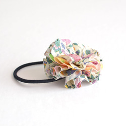 发圈 Ruffle flower hair tie - Liberty "Palmeira"[564] 第3張的照片