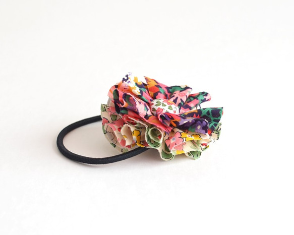 发圈 Ruffle flower hair tie - Liberty "Thorpe"[568] 第3張的照片