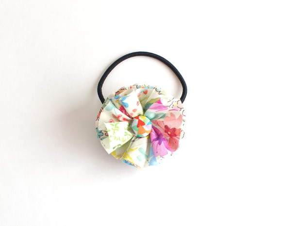 发圈 Ruffle flower hair tie - Liberty "Amber's Posy"[572] 第1張的照片