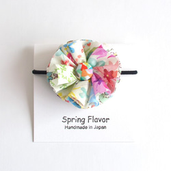 发圈 Ruffle flower hair tie - Liberty "Amber's Posy"[572] 第2張的照片