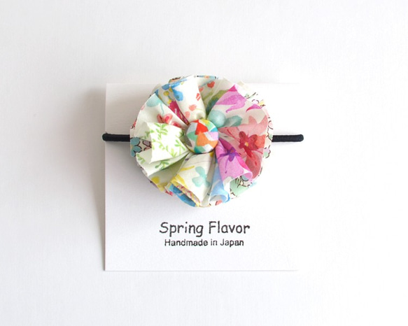 发圈 Ruffle flower hair tie - Liberty "Amber's Posy"[572] 第2張的照片