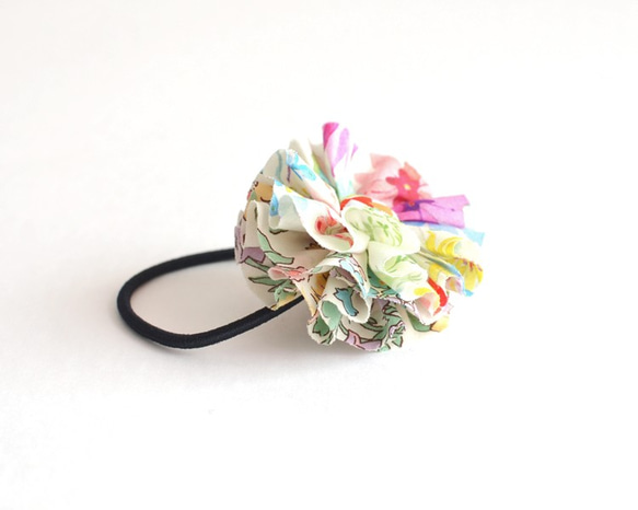 发圈 Ruffle flower hair tie - Liberty "Amber's Posy"[572] 第3張的照片