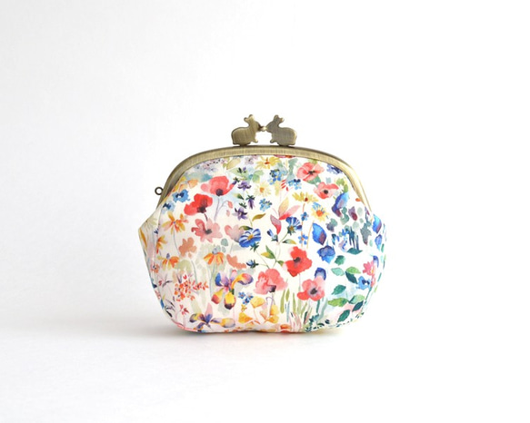 Rabbits floral frame purse(M) - Liberty "Felda" UK [617] 第3張的照片